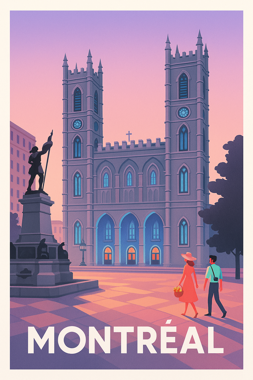Affiche Montréal — Charme et histoire en lumière douce · poster d'art de Montréal