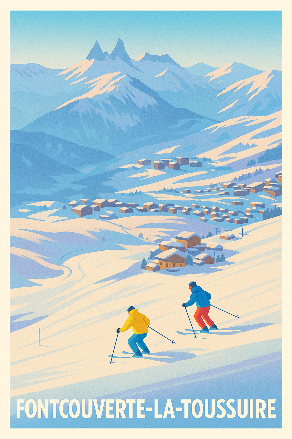 Affiche de Fontcouverte-la-Toussuire - Évasion hivernale en montagne