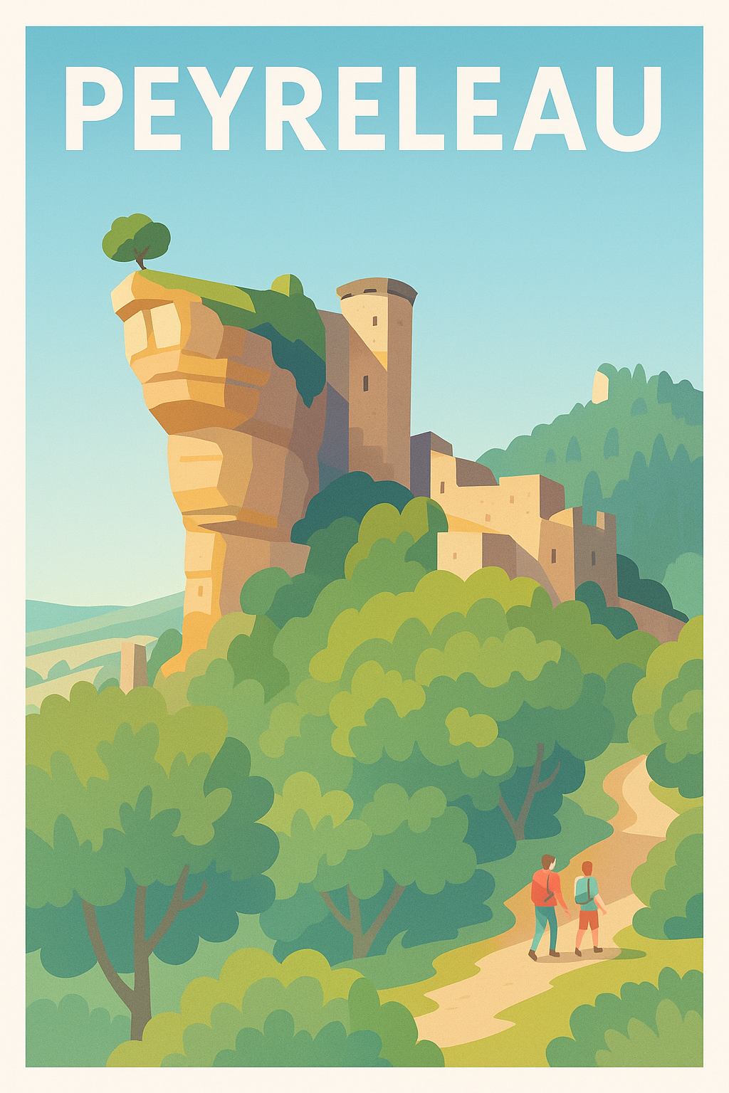 Affiche Peyreleau — L'évasion au cœur des paysages remarquables · poster d'art de Peyreleau