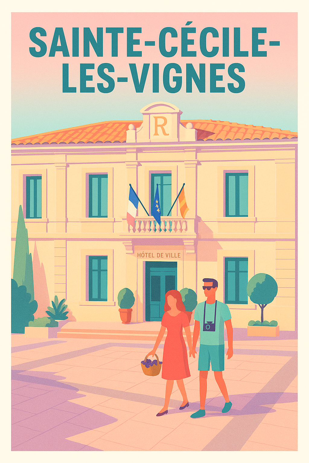 Affiche de Sainte-Cécile-les-Vignes - Charme et douceur provençale au cœur de la ville