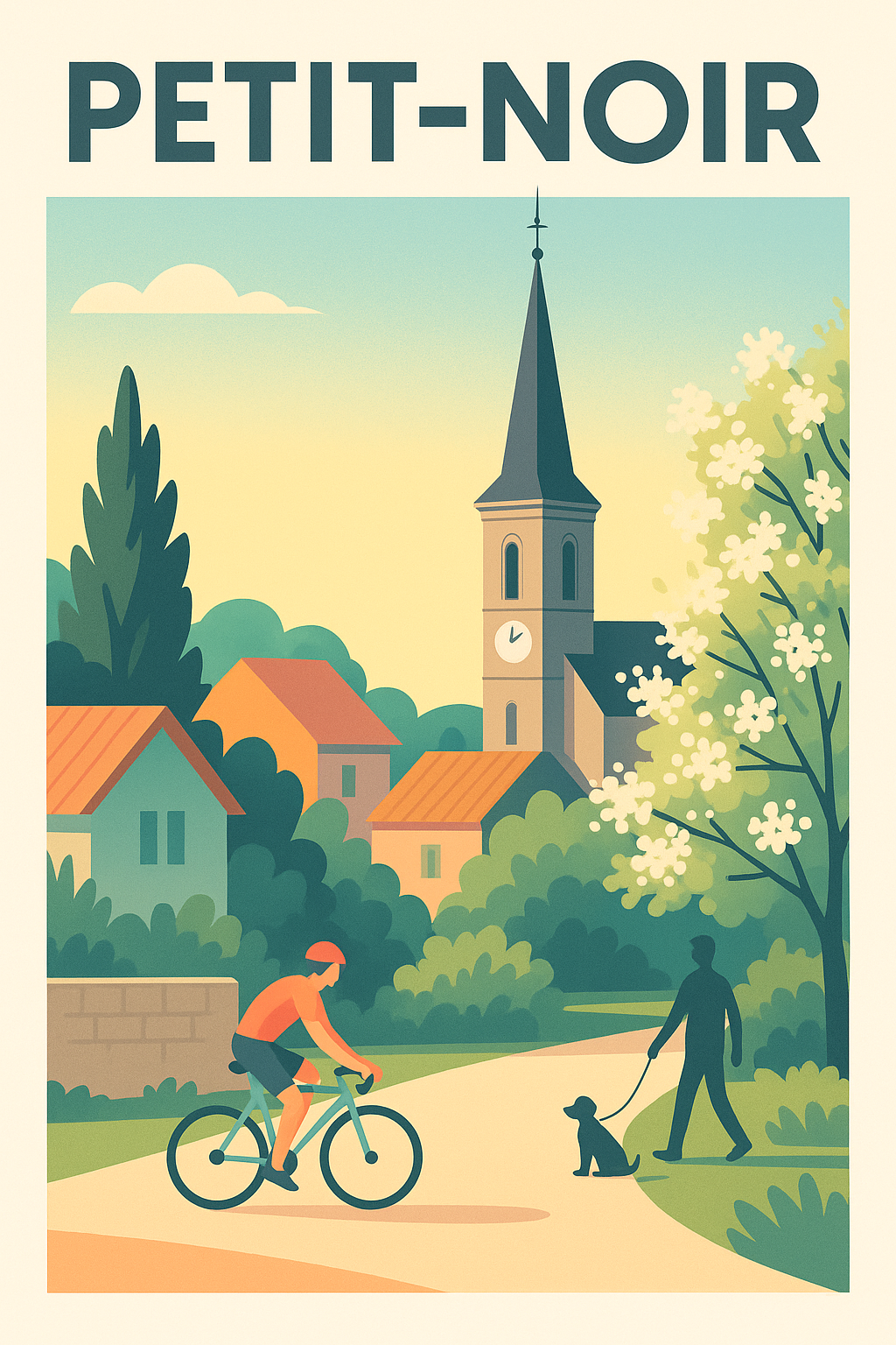Affiche de Petit-Noir - Le charme tranquille d'un village paisible