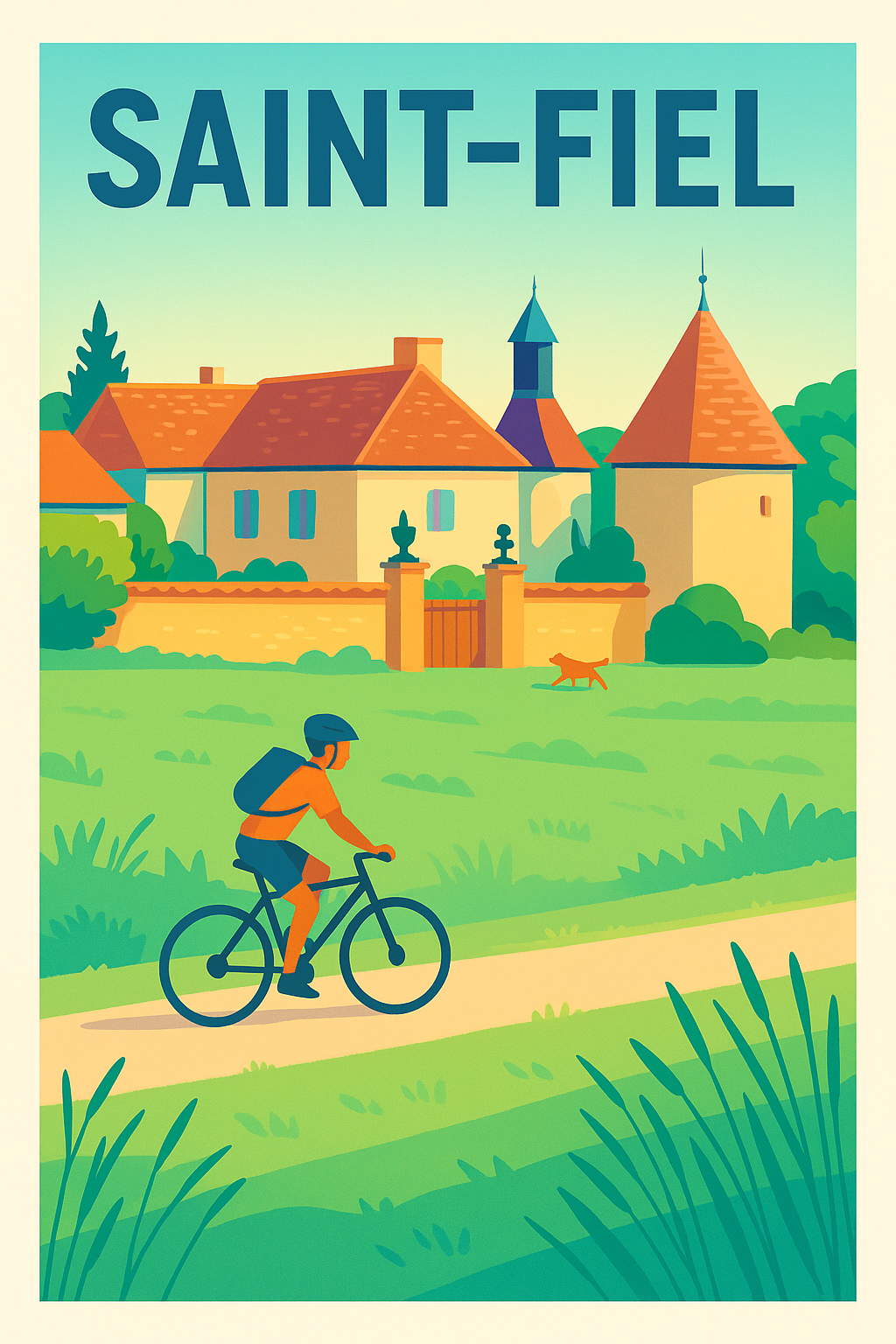 Affiche de Saint-Fiel - Escapade nature à vélo