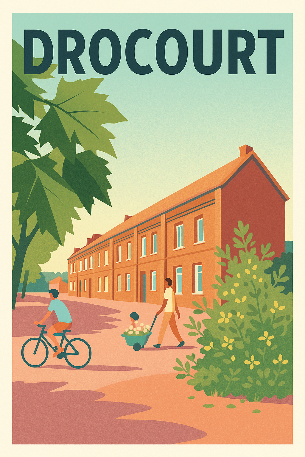 Affiche de Drocourt - L'harmonie douce de la vie de quartier