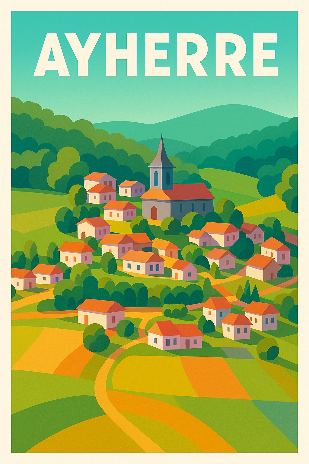 Affiche de Ayherre - Charme bucolique du Pays Basque