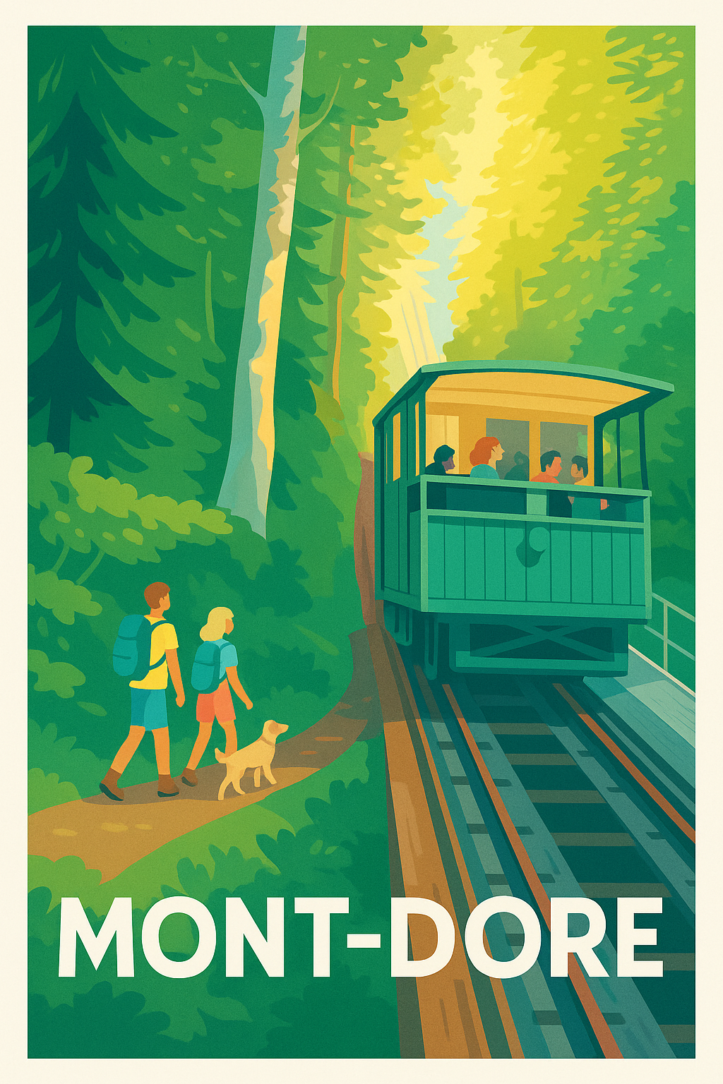 Affiche Mont-Dore — L'évasion nature au cœur des forêts · poster d'art de Mont-Dore