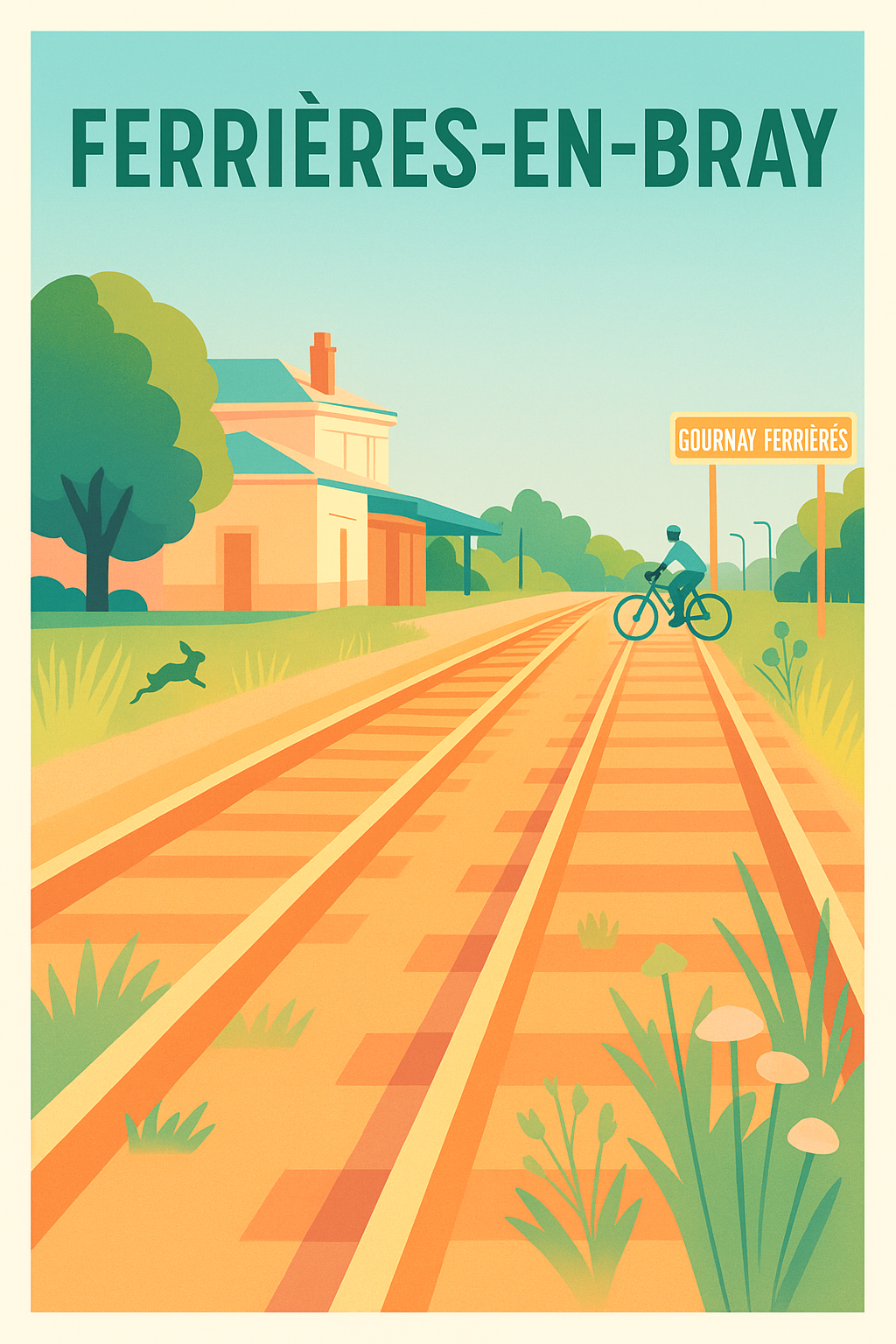 Affiche de Ferrières-en-Bray - L'évasion à vélo au cœur de la campagne normande