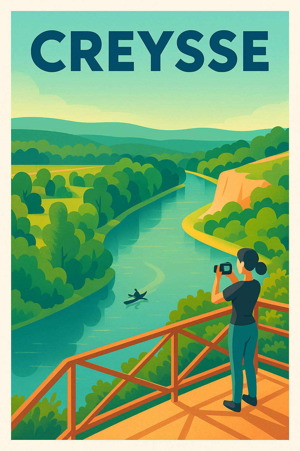 Affiche Creysse — Un panorama naturel à couper le souffle · poster d'art de Creysse