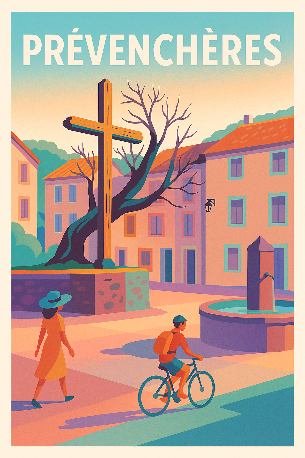Affiche de Prévenchères - Charme tranquille du village occitan