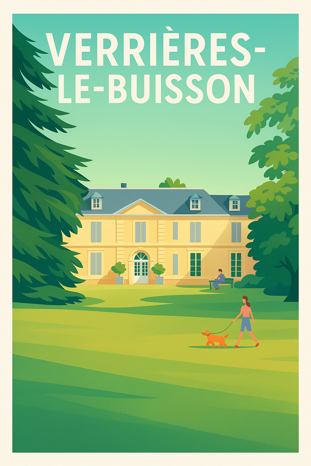 Affiche de Verrières-le-Buisson - Sérénité au jardin du château
