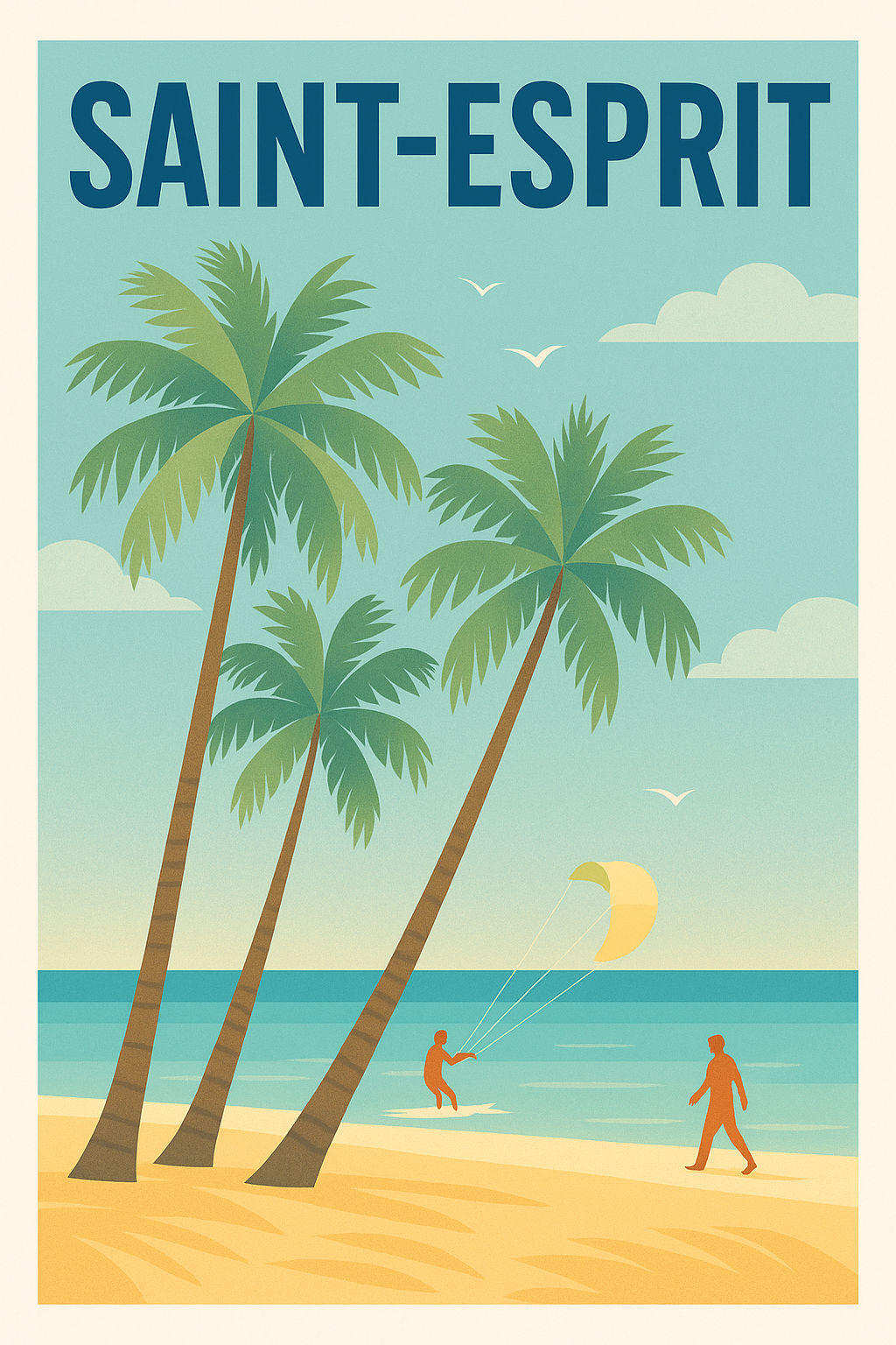 Affiche de Saint-Esprit - Évasion tropicale sur la plage