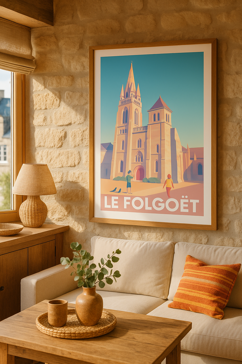 Mise en situation Affiche de Le Folgoët - Charme et lumière bretons