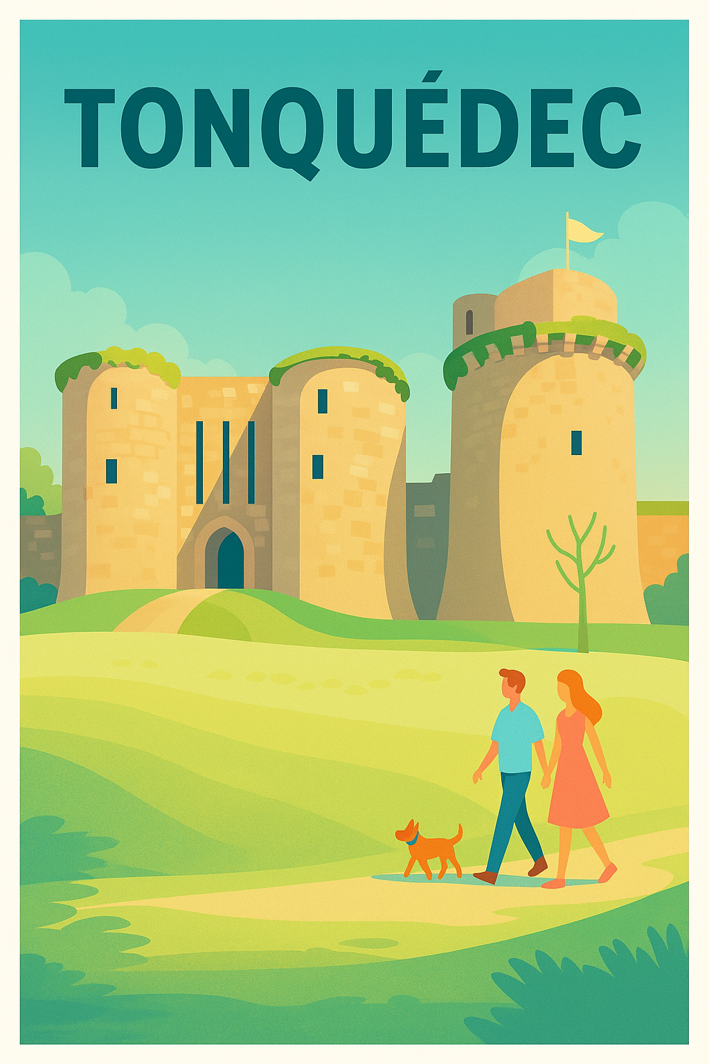 Affiche de Tonquédec - Une escapade paisible au château médiéval