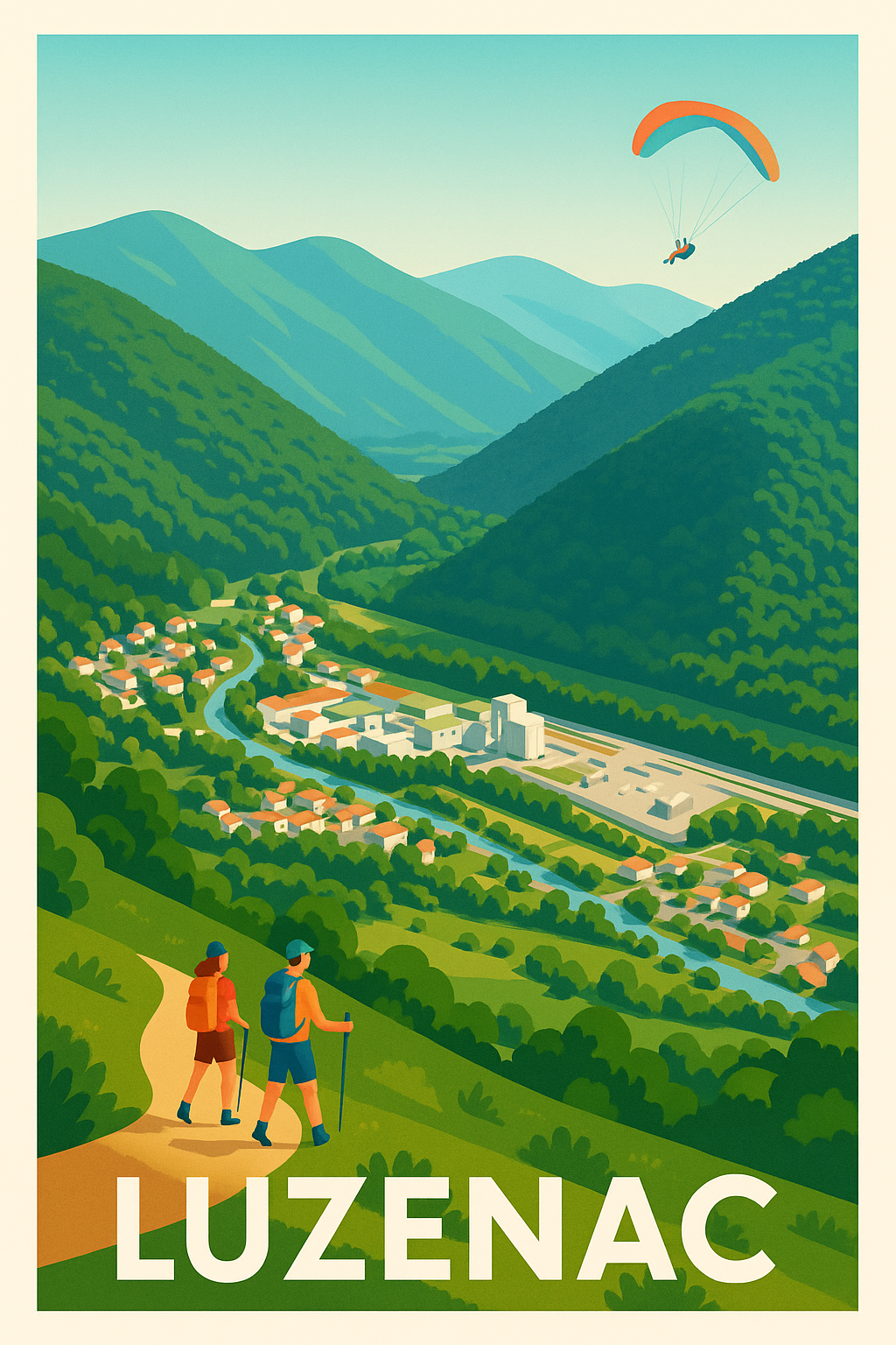 Affiche de Luzenac - Évasion nature et sensations aériennes