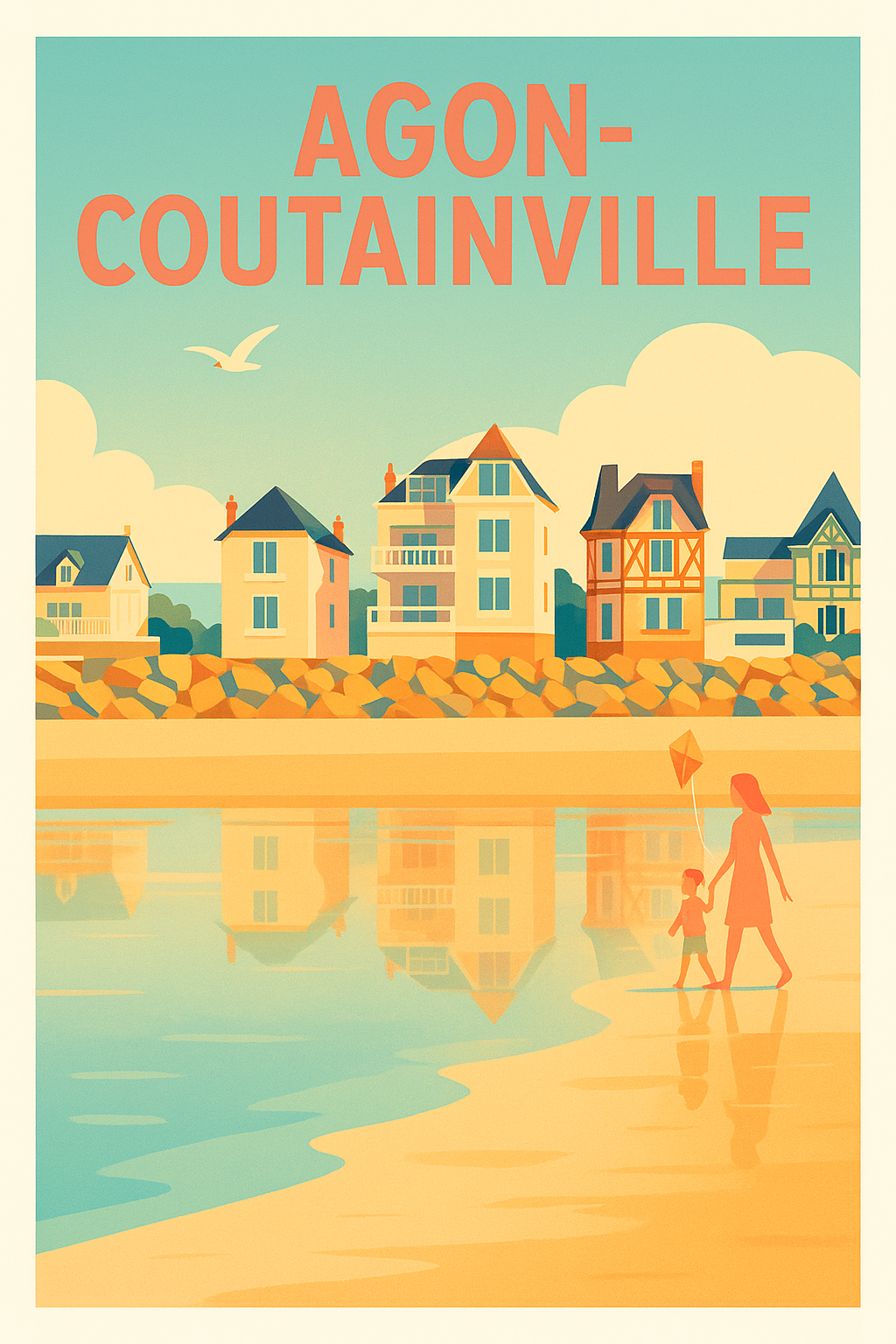 Affiche de Agon-Coutainville - Sérénité en bord de mer
