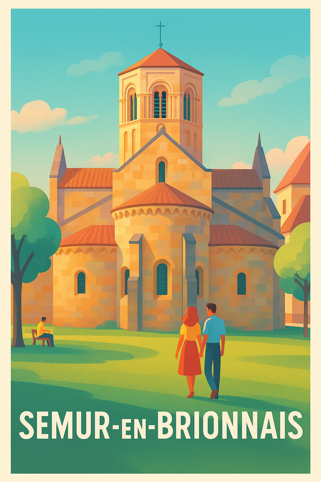 Affiche de Semur-en-Brionnais - Charme médiéval et sérénité