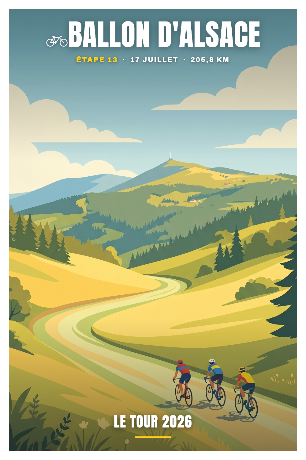 Affiche Ballon d'Alsace - Le Tour 2026