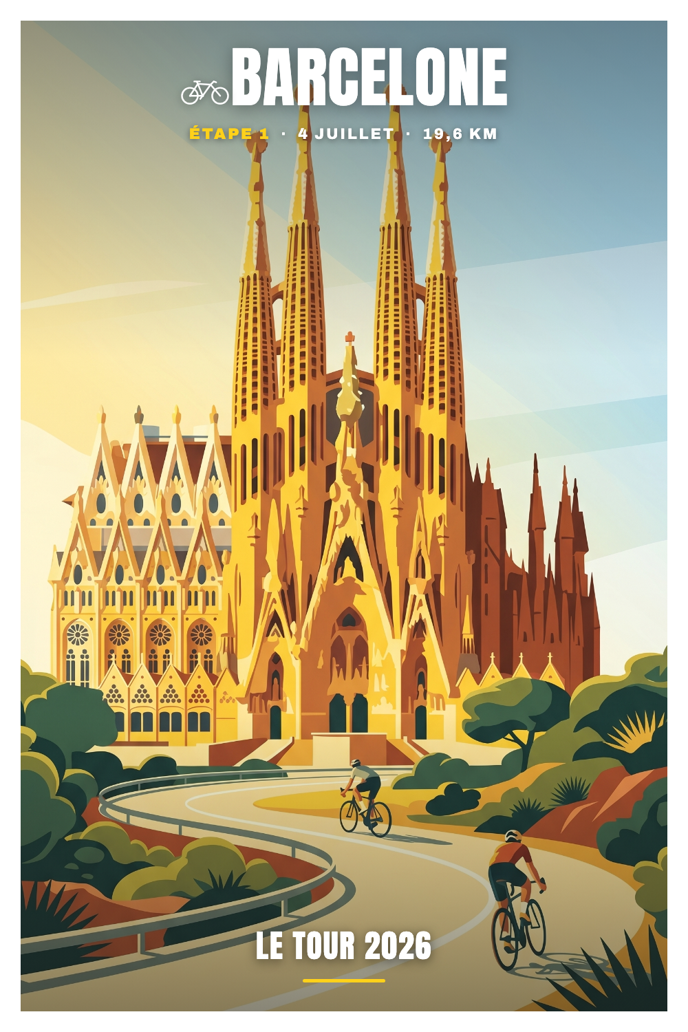 Affiche Barcelone - Le Tour 2026