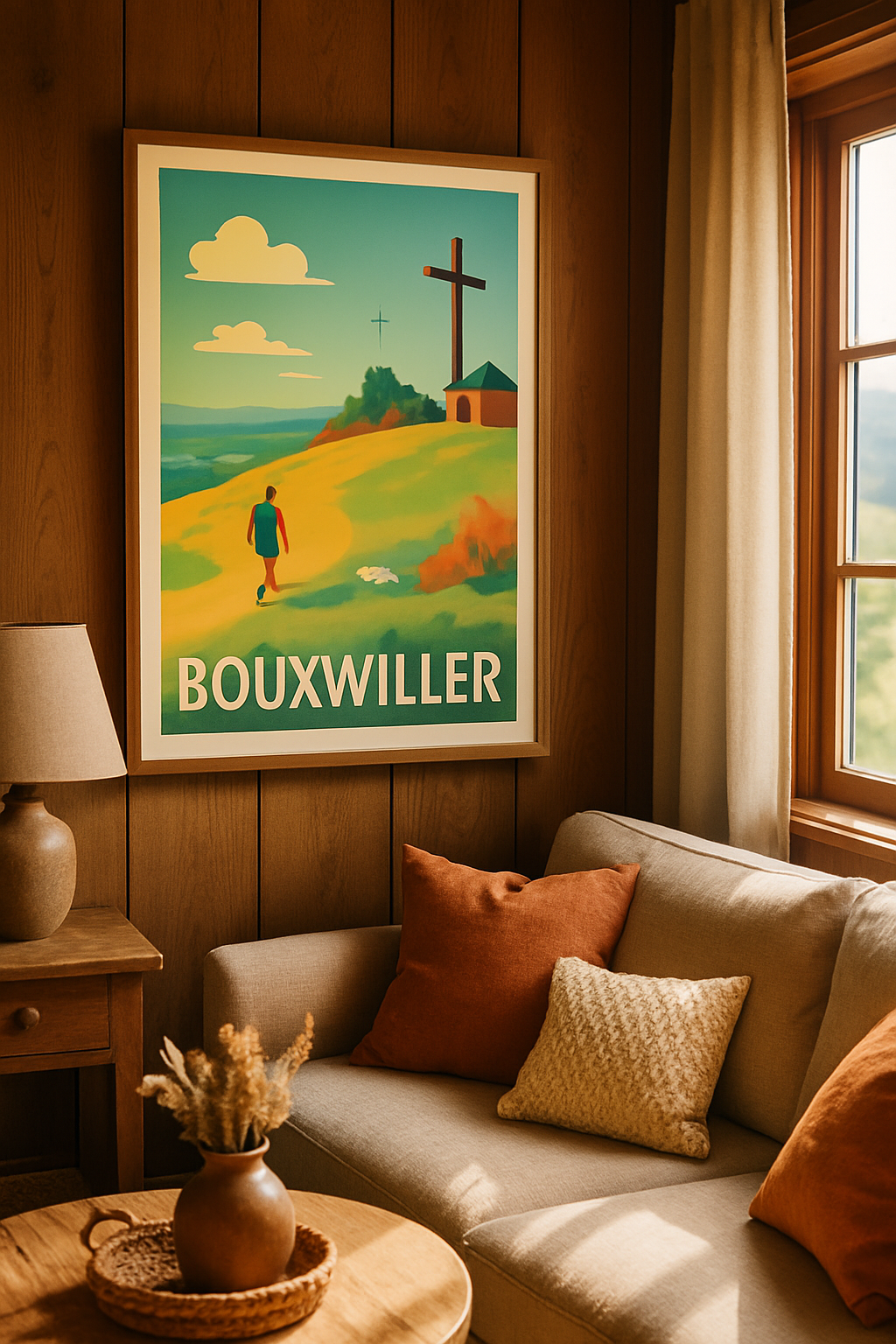Bas-Rhin France Affiche de Bouxwiller - Escapade bucolique en pleine nature