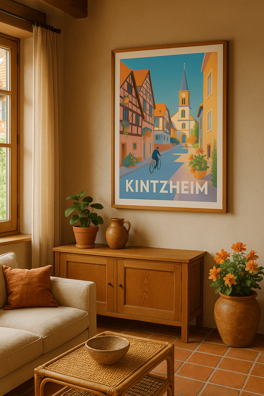Bas-Rhin France Affiche de Kintzheim - Charme pittoresque d'Alsace