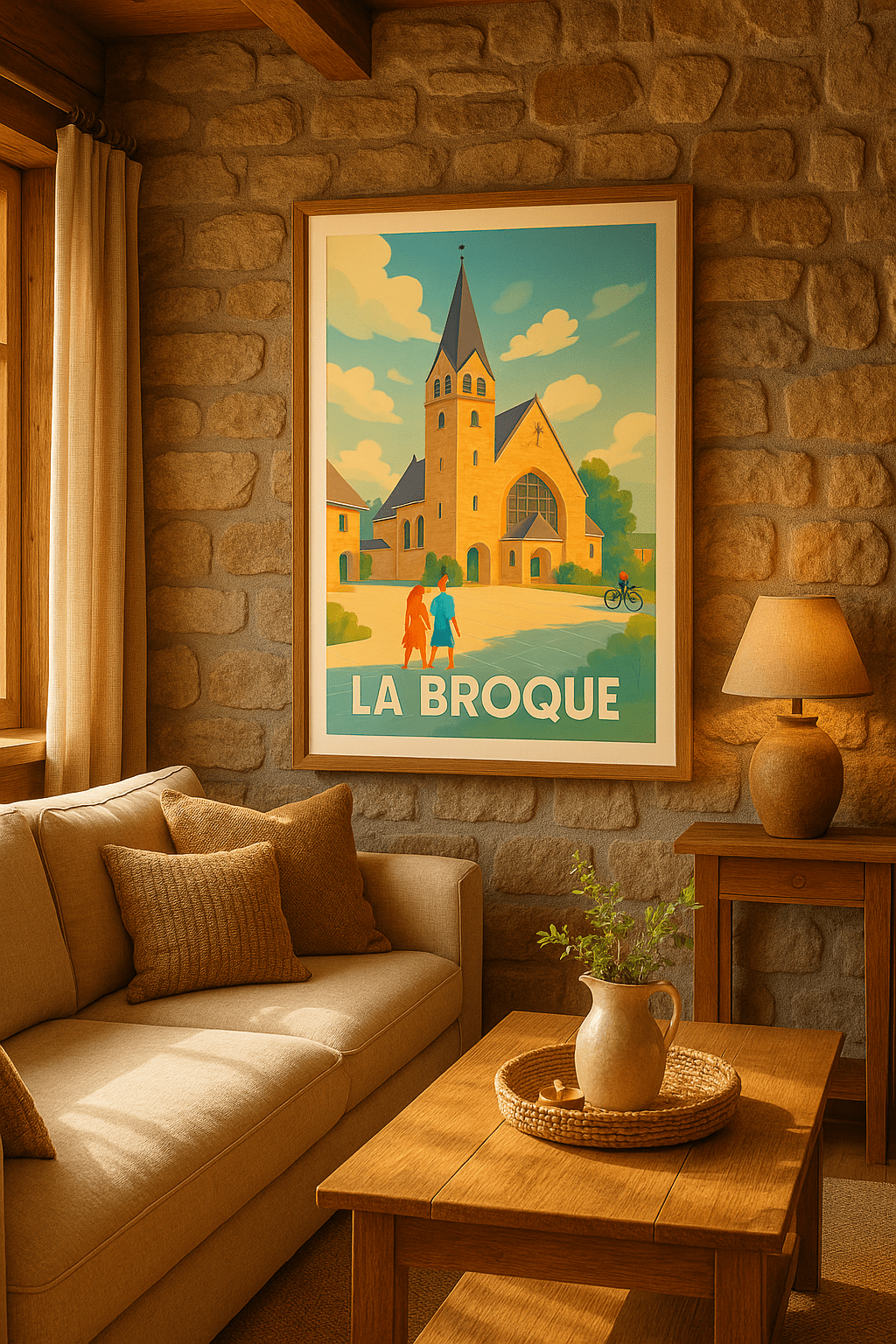 Bas-Rhin France Affiche de La Broque - Charme et Sérénité à l'Église Centrale