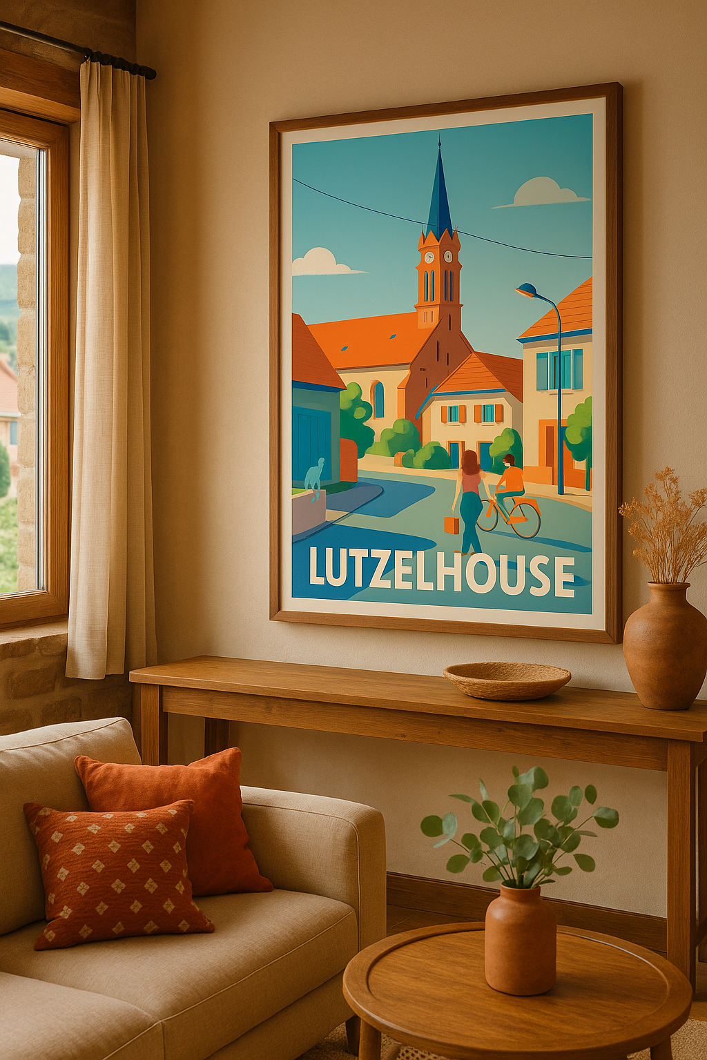 Affiche Lutzelhouse — Charme paisible d'une ville alsacienne · poster d'art de Lutzelhouse