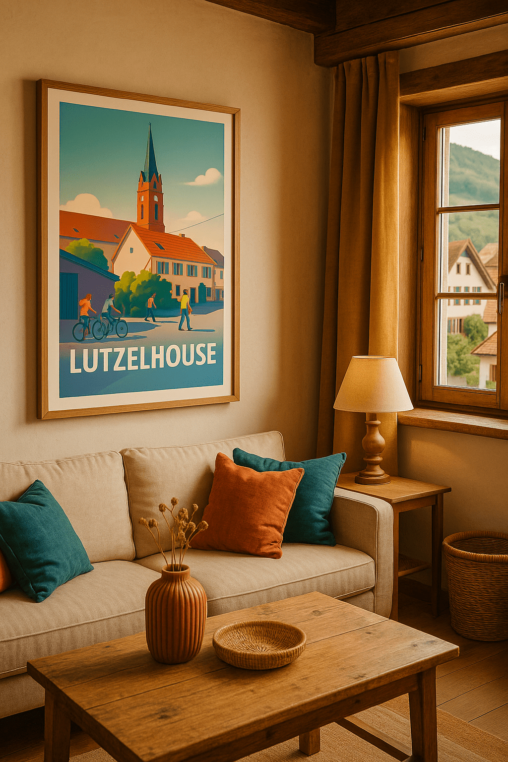 Bas-Rhin France Affiche de Lutzelhouse - Charme paisible et vie locale