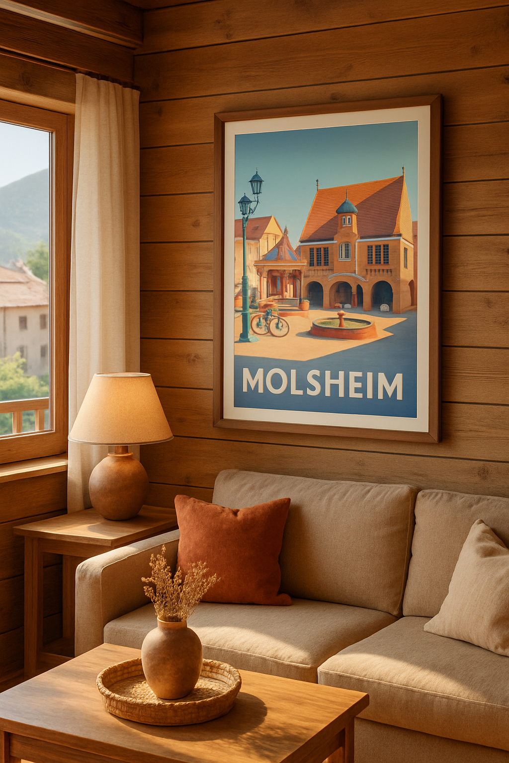 Bas-Rhin France Affiche de Molsheim - Charme et douceur alsacienne au cœur de la ville