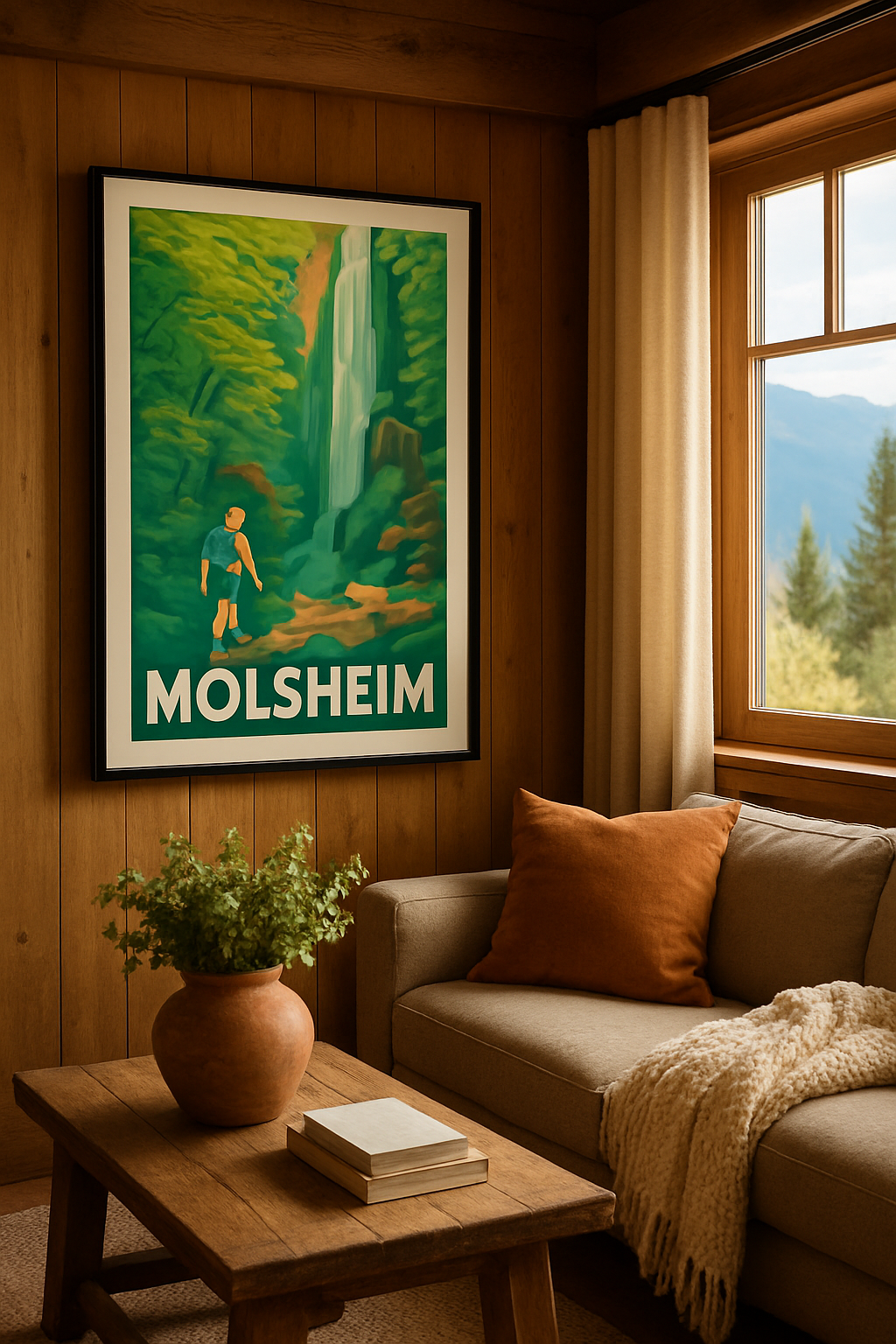 Bas-Rhin France Affiche de Molsheim - Évasion nature et cascades rafraîchissantes