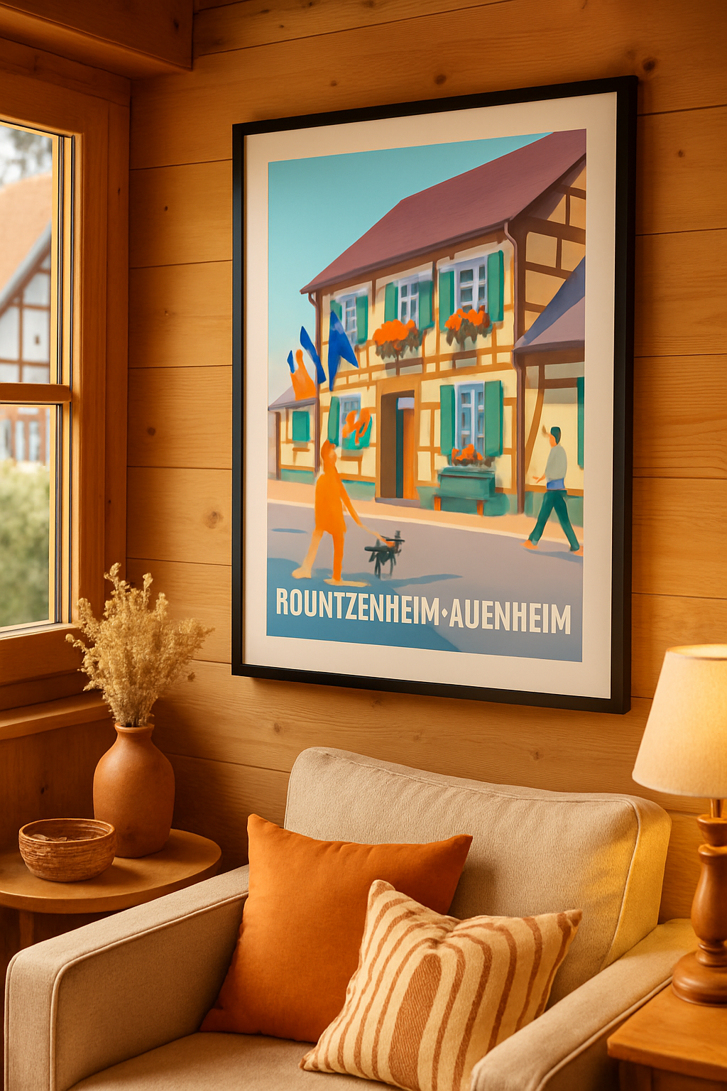 Bas-Rhin France Affiche de Rountzenheim-Auenheim - Charme et douceur de vie alsacienne