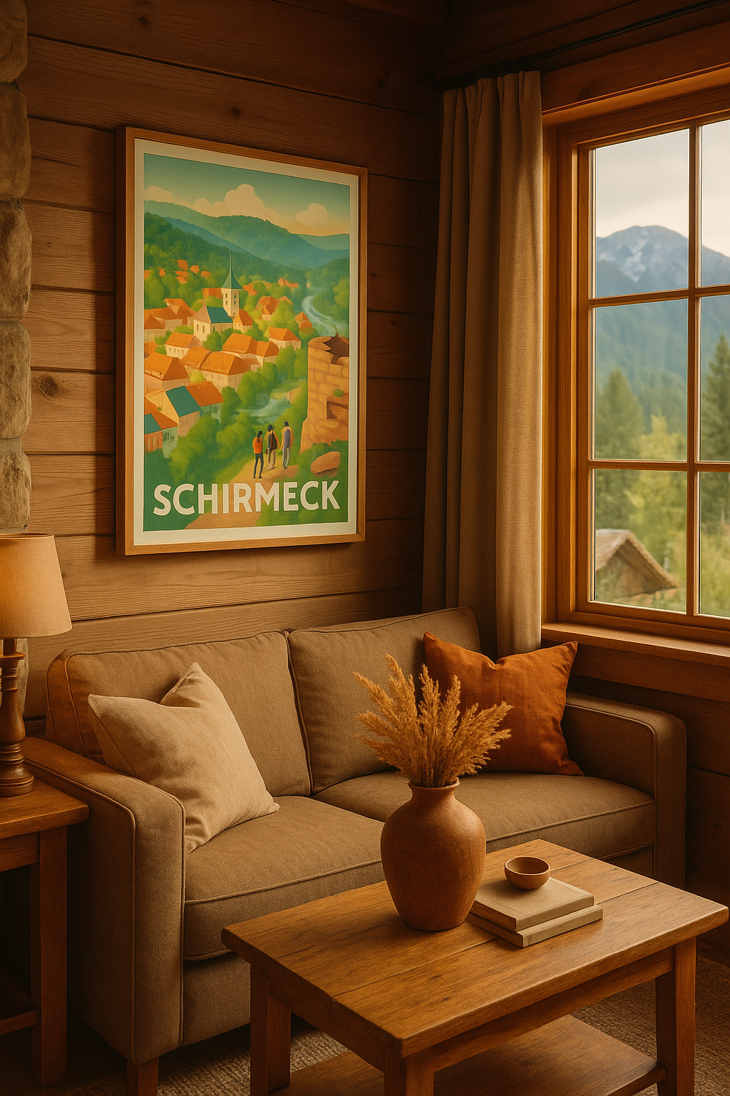 Bas-Rhin France Affiche de Schirmeck - Village paisible au cœur des Vosges