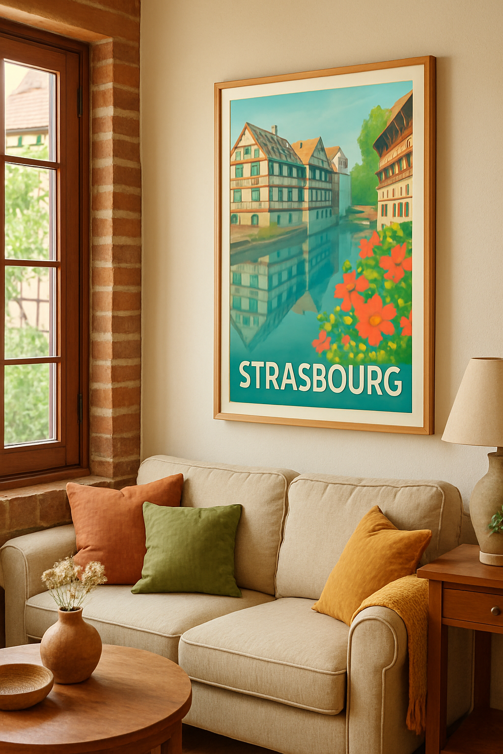 Bas-Rhin France Affiche de Strasbourg - Charme intemporel au fil de l'eau