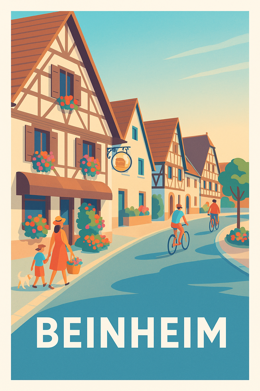 Bas-Rhin France Pas de Cadre / 20 × 30cm Affiche de Beinheim - Village pittoresque au charme alsacien