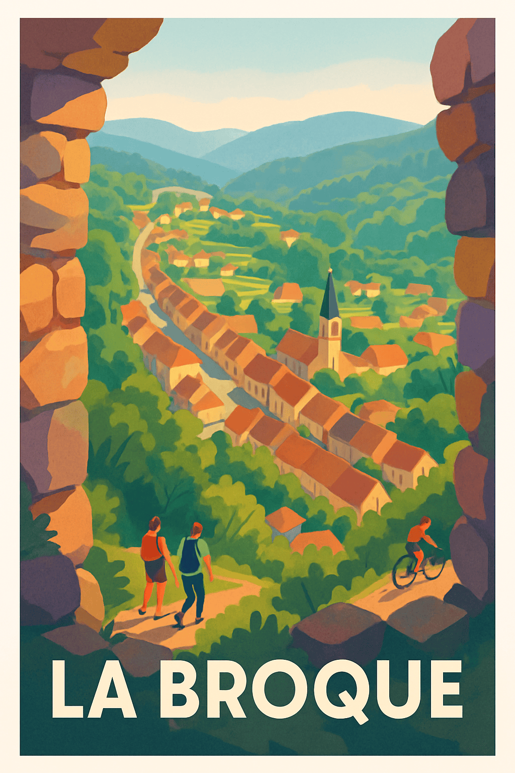 Bas-Rhin France Pas de Cadre / 20 × 30cm Affiche de La Broque - Havre de paix au cœur de la nature