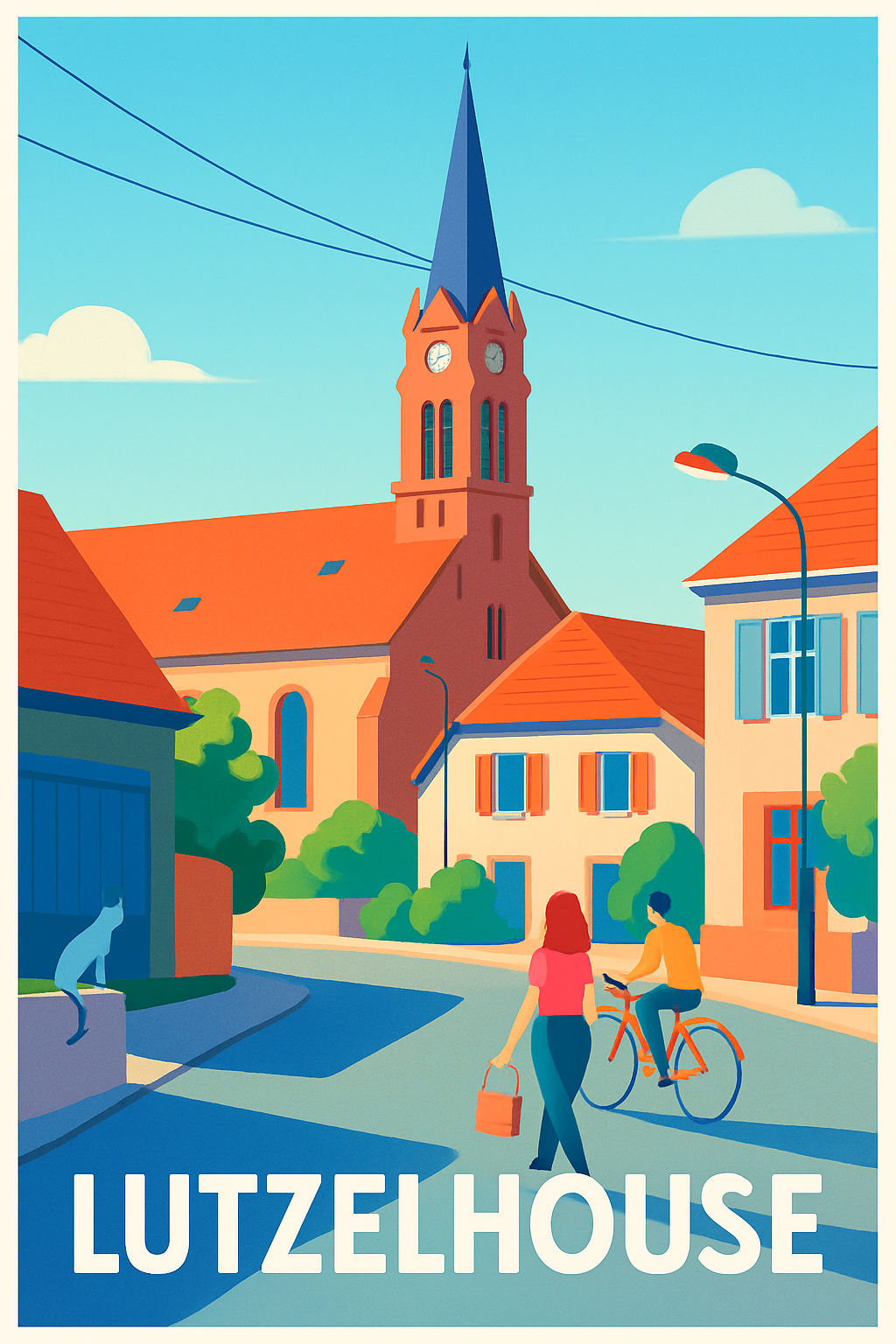 Affiche Lutzelhouse — Charme paisible d'une ville alsacienne · poster d'art de Lutzelhouse