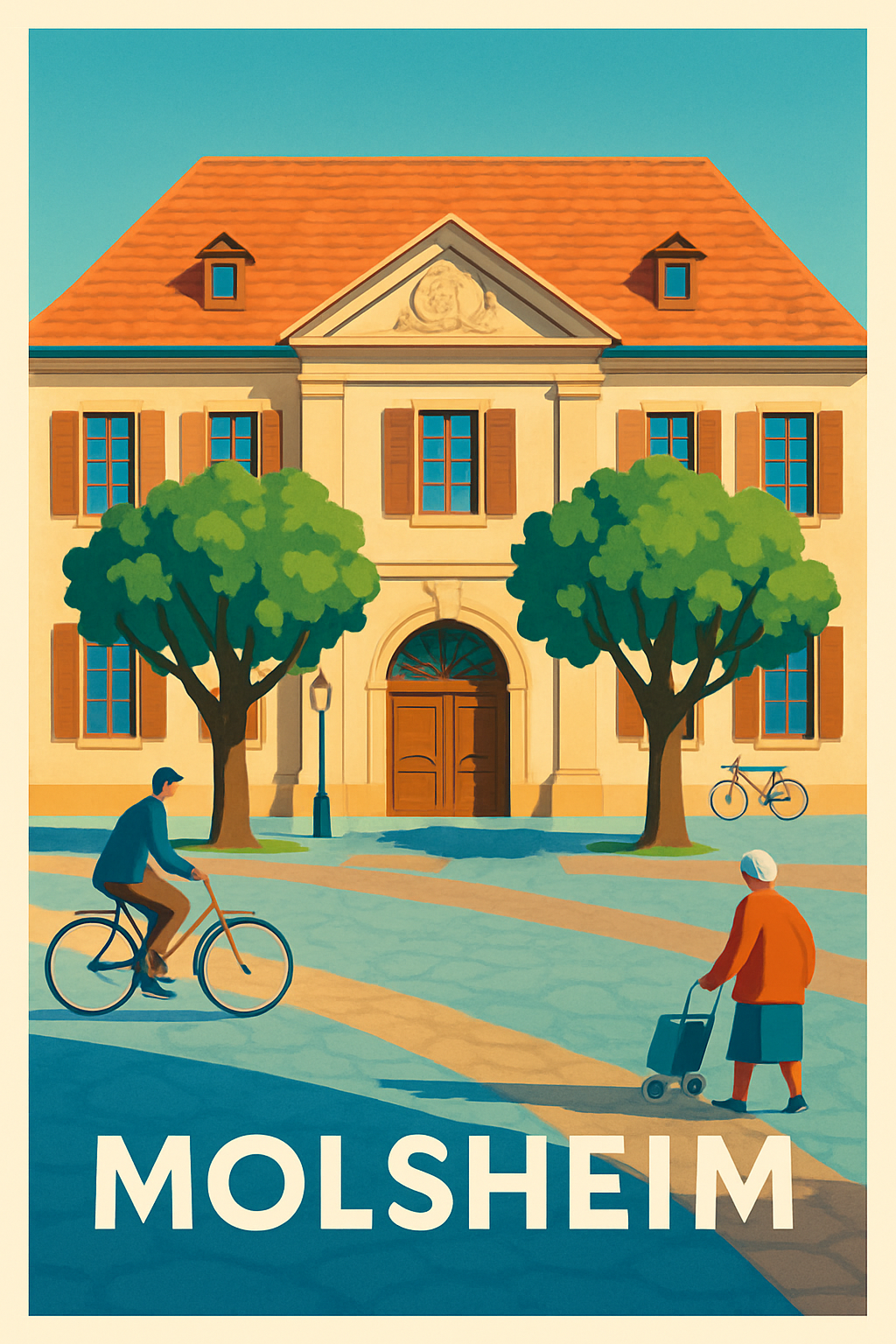 Bas-Rhin France Pas de Cadre / 20 × 30cm Affiche de Molsheim - Charme et sérénité au cœur de la ville