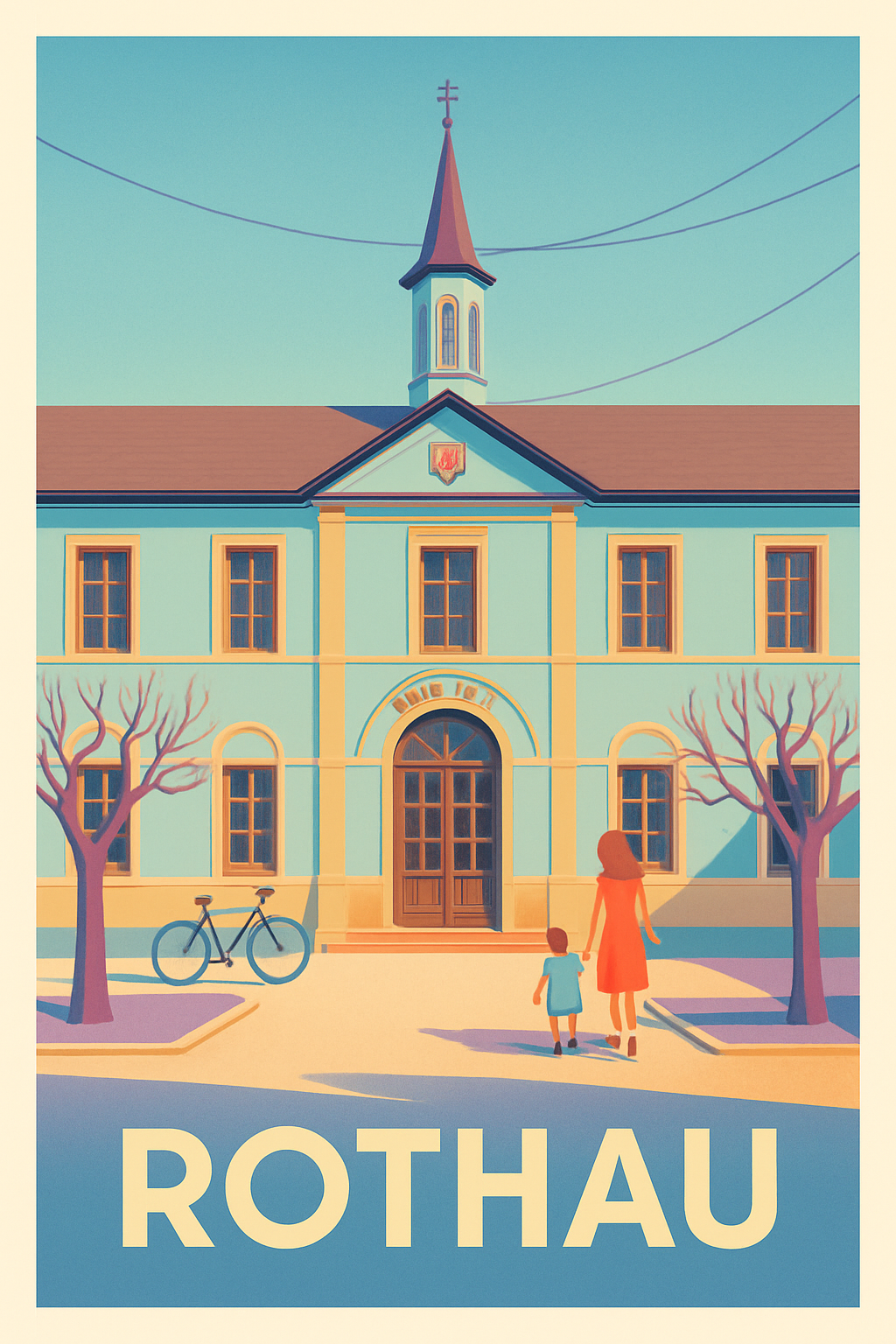 Affiche Rothau — L'élégance tranquille d'une ville alsacienne · poster d'art de Rothau