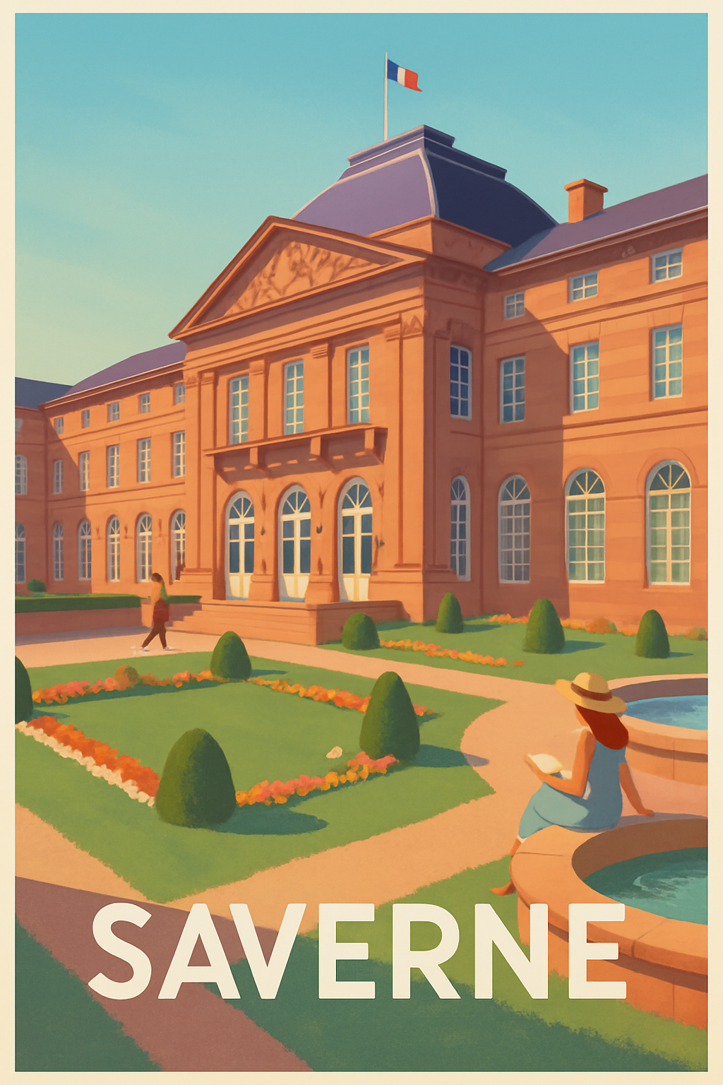 Bas-Rhin France Pas de Cadre / 20 × 30cm Affiche de Saverne - Élégance historique et douceur de vivre