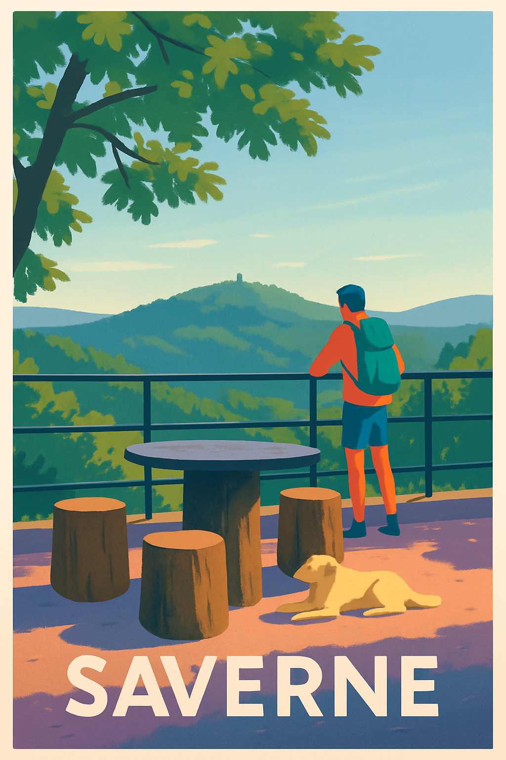 Bas-Rhin France Pas de Cadre / 20 × 30cm Affiche de Saverne - Évasion Nature et Sérénité