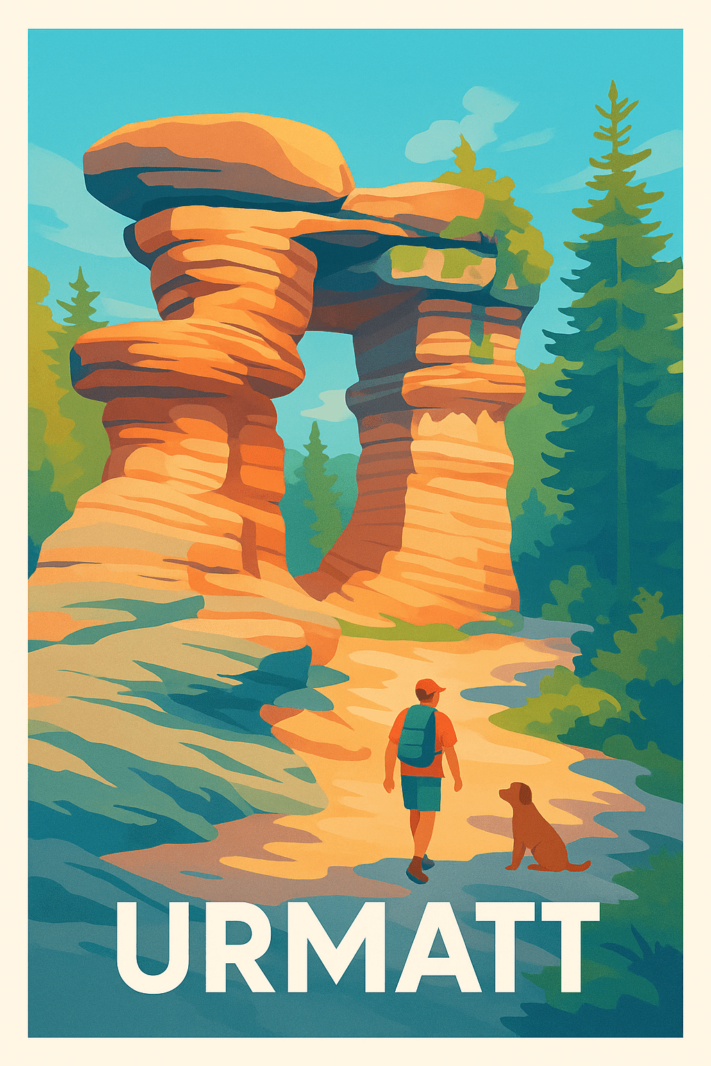 Bas-Rhin France Pas de Cadre / 20 × 30cm Affiche de Urmatt - Nature et Aventure en Plein Cœur de la Forêt