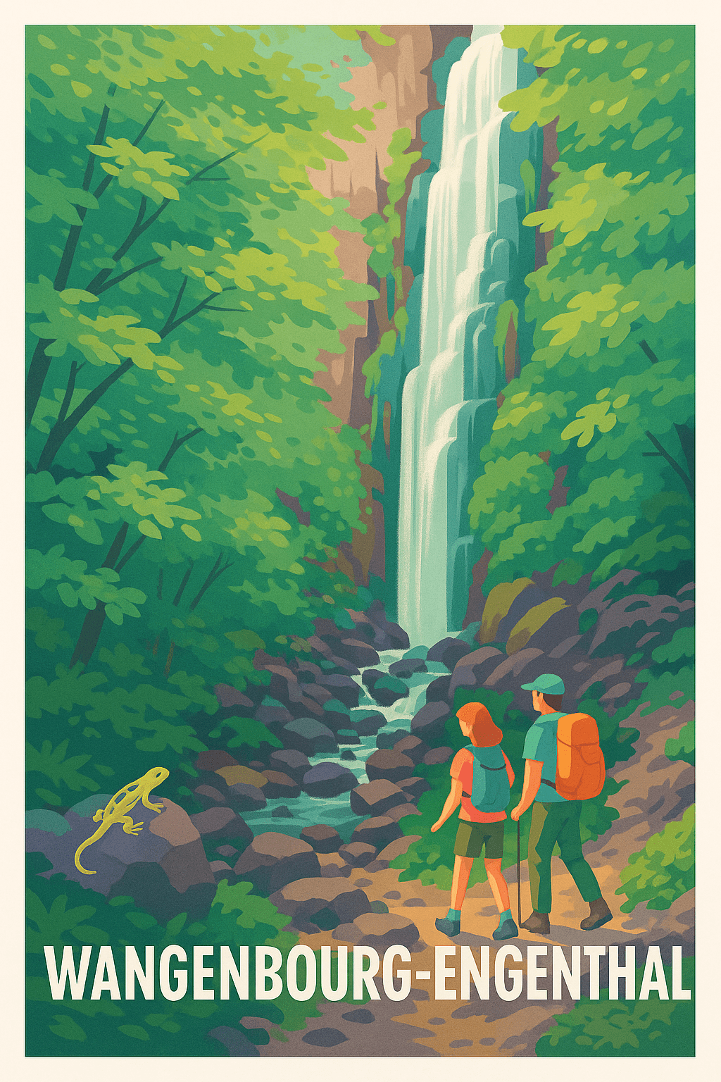 Bas-Rhin France Pas de Cadre / 20 × 30cm Affiche de Wangenbourg-Engenthal - Nature et Randonnée au Cœur de la Forêt