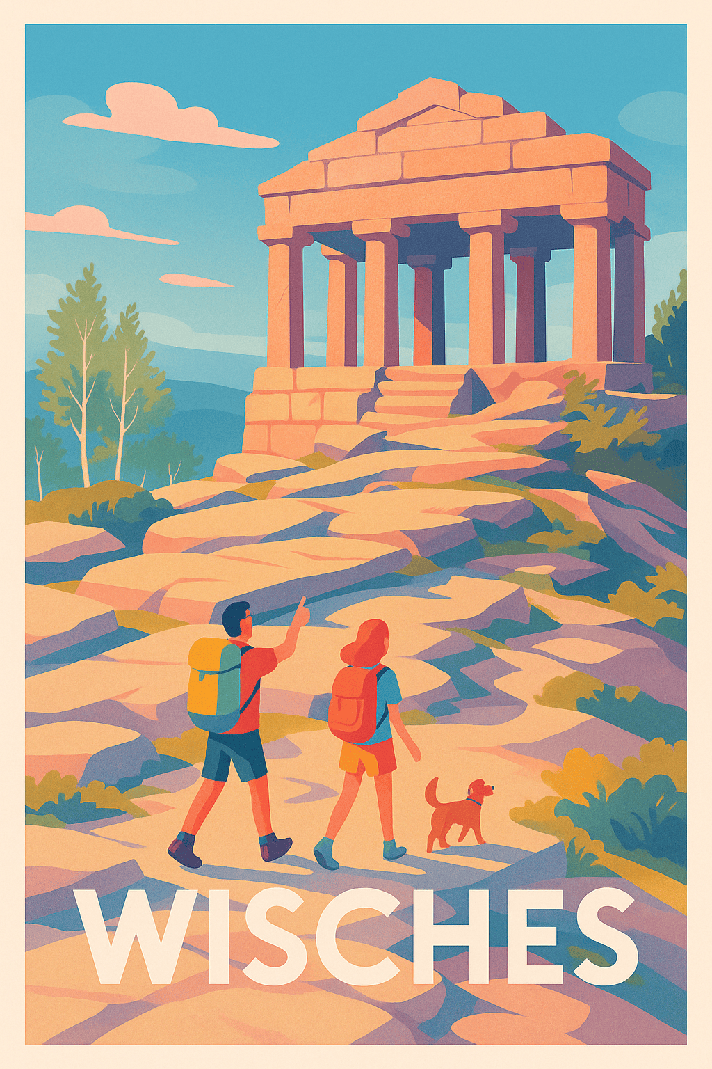 Bas-Rhin France Pas de Cadre / 20 × 30cm Affiche de Wisches - Découverte et randonnée au cœur de l'histoire