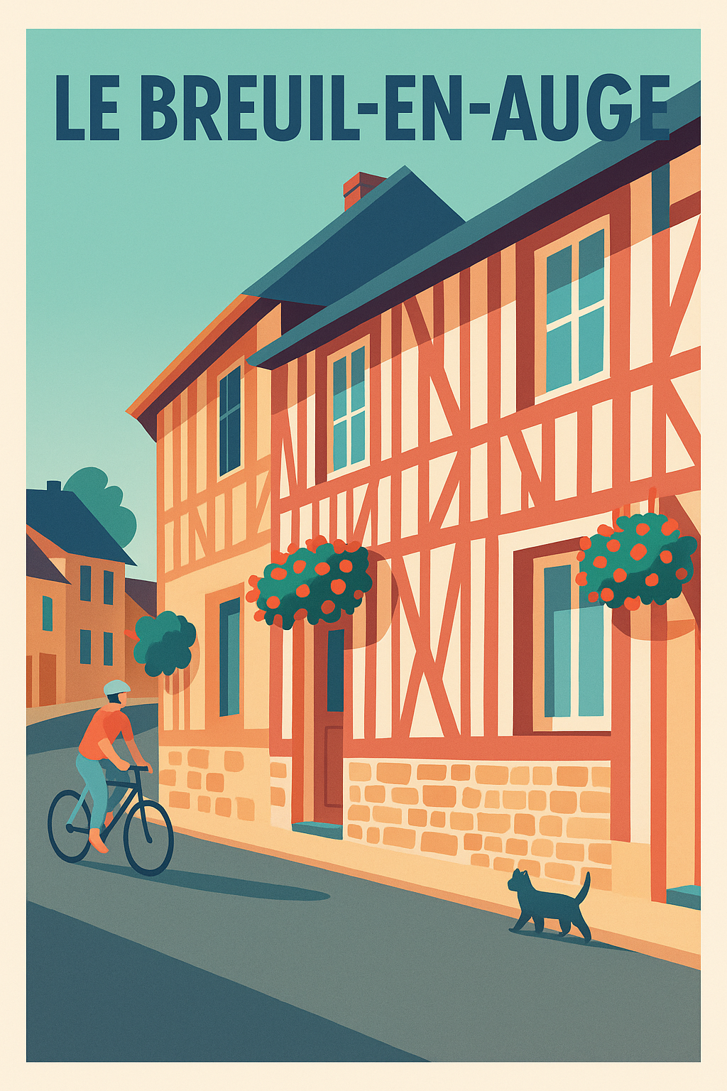 Affiche de Le Breuil-en-Auge - Charme normand au fil des ruelles