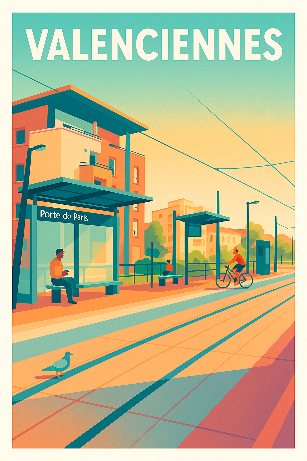 Affiche Valenciennes — Ambiance urbaine et moderne · poster d'art de Valenciennes