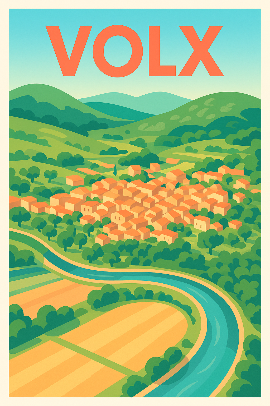 Affiche de Volx - Charme verdoyant au cœur de la Provence