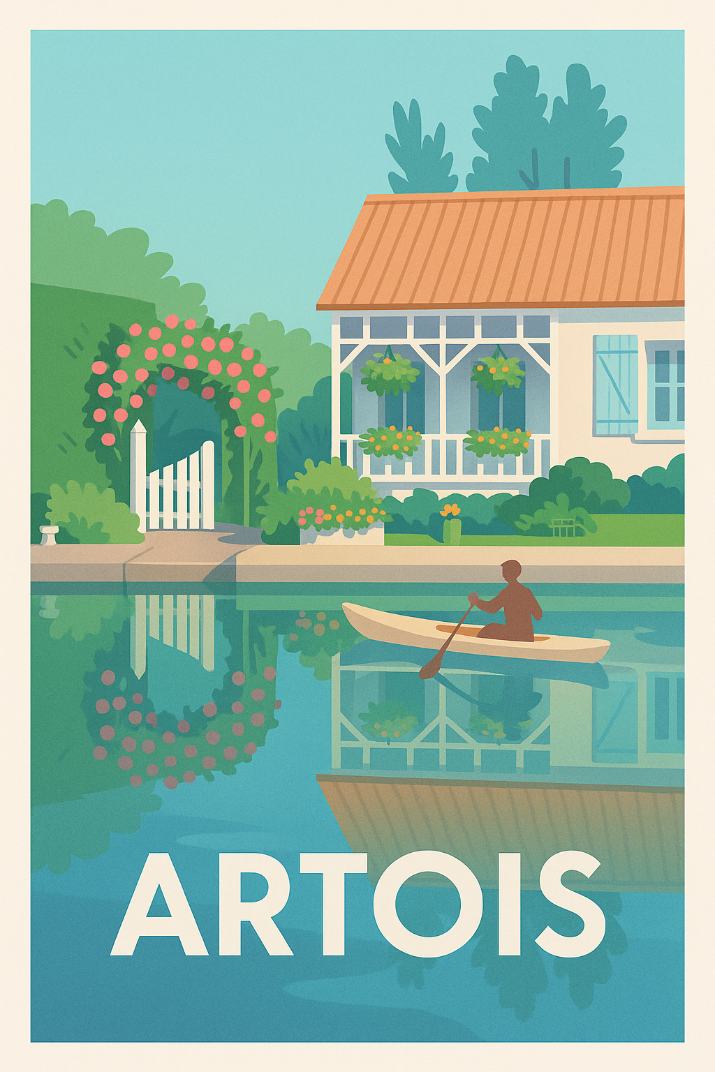 Affiche Artois — Sérénité et nature au fil de l'eau · poster d'art de Artois