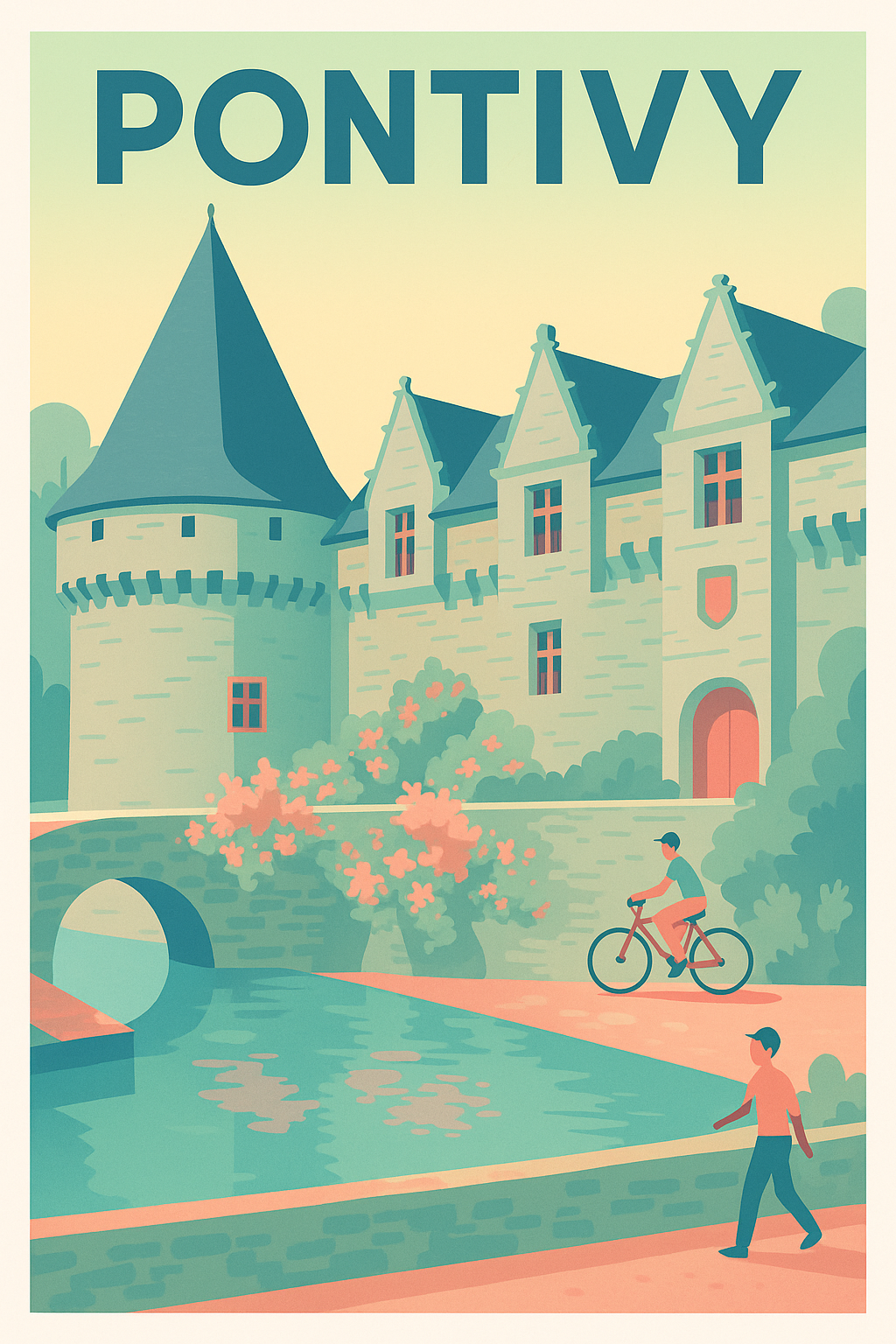 Affiche de Pontivy - Charme historique et douceur de vivre