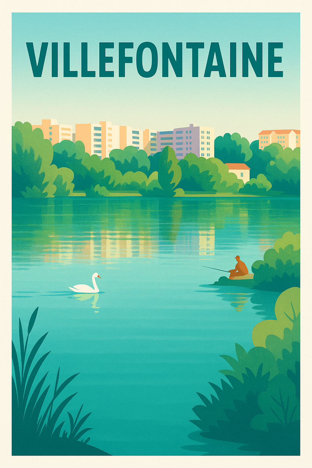 Affiche de Villefontaine - Sérénité au bord de l'eau