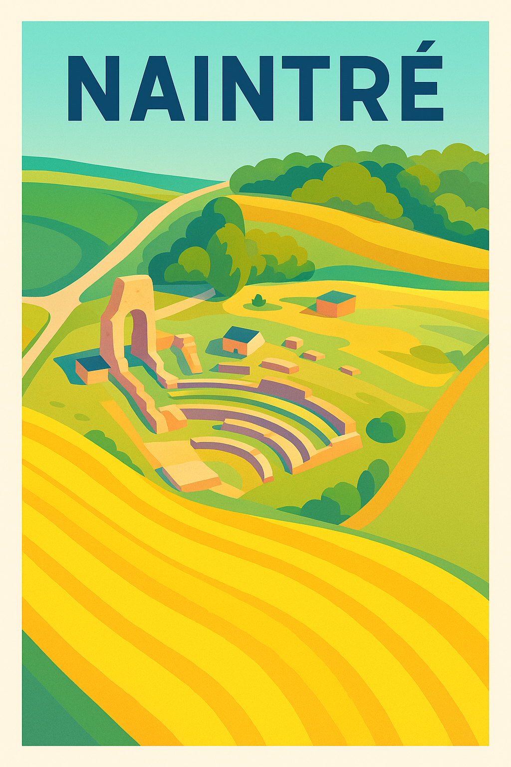 Affiche de Naintré - Un havre de patrimoine et de nature
