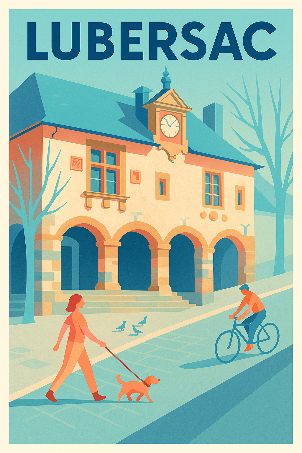 Affiche de Lubersac - Charme et Sérénité aux Rues Calmes