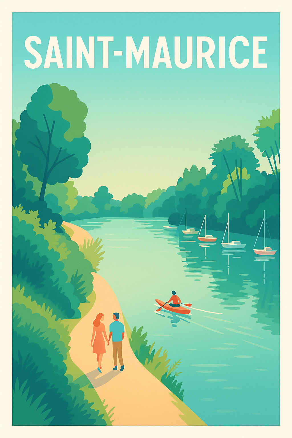 Affiche de Saint-Maurice - Douceur et sérénité au fil de l'eau